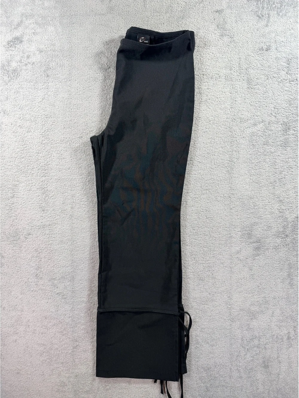 eVent Black Dress Pants with Ankle Ties, Size Medium